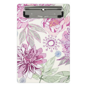 Muster mit rosa Blumen Mini Klemmbrett