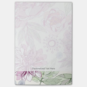 Muster mit rosa Blumen Post-it Klebezettel