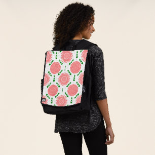 Muster mit rosa Blumen  Rucksack
