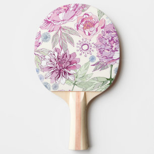 Muster mit rosa Blumen Tischtennis Schläger