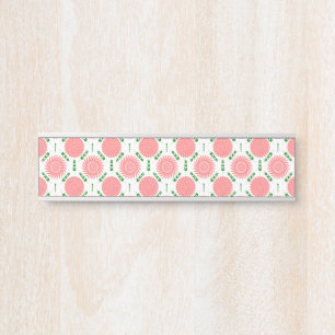 Muster mit rosa Blumen Türschild