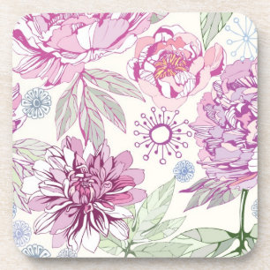 Muster mit rosa Blumen Untersetzer