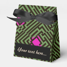 Muster mit rosafarbenem Text Geschenkschachtel