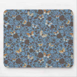 Muster mit Rosen und Schmetterling Mousepad