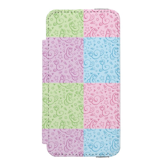 Muster mit Schlangen Incipio iPhone Geldbeutel-Hülle (Folio Vorderseite)