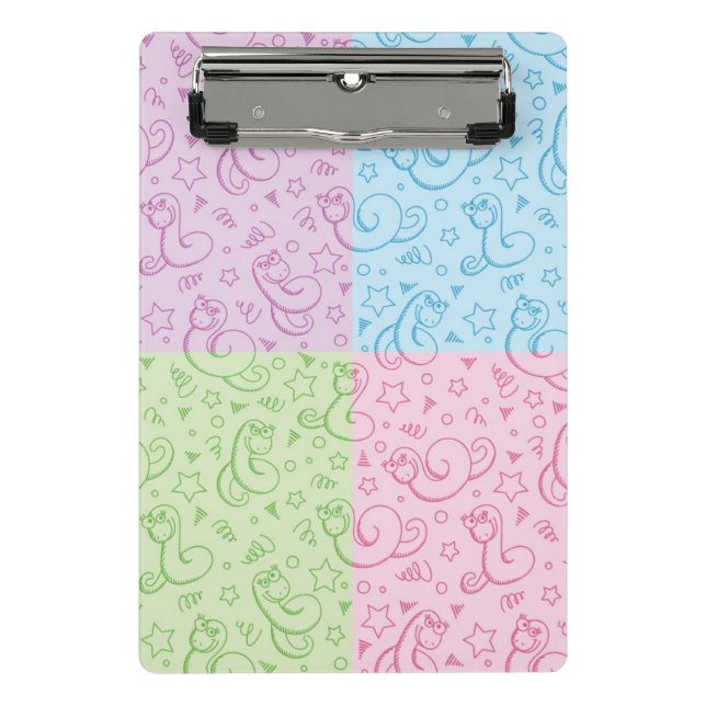 Muster mit Schlangen Mini Klemmbrett (Vorderseite)