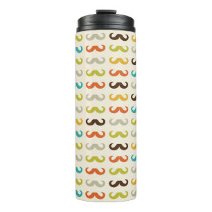 Muster mit Schnurrbart Thermosbecher