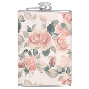 Muster mit schönen Rose /21 Flachmann