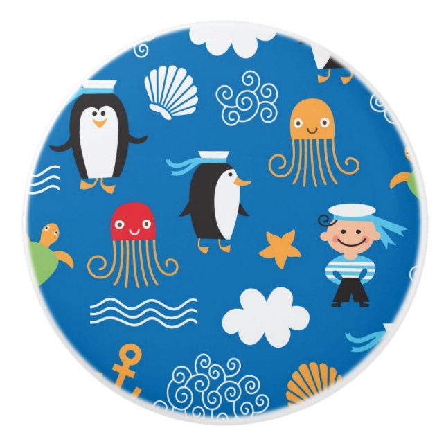 Muster mit Seethema Keramikknauf (Vorderseite)