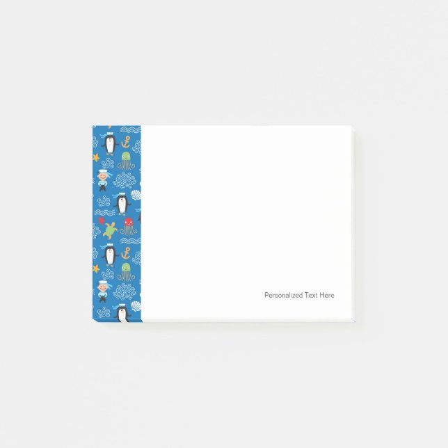 Muster mit Seethema Post-it Klebezettel (Vorderseite)