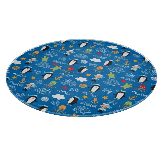 Muster mit Seethema Schneidebrett (Ecke)