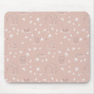 Muster mit süßen Baby-Dschungeltieren Mousepad