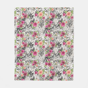 Muster mit Tierdrucken Fleecedecke