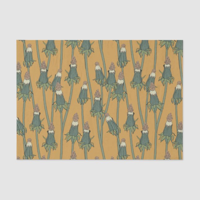 Muster mit ungeöffnetem Kronleuchter Seidenpapier (Vorderseite)