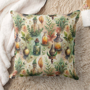 Muster mit Vintage-Apothekenflaschen Kissen