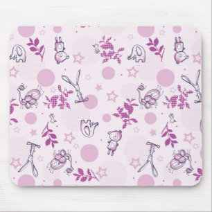 Muster mit vintage Baby-Tieren Mousepad