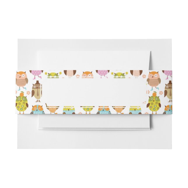 Muster mit Vögeln Einladungsbanderole (Vorderseite Beispiel)