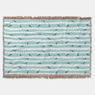 Muster mit Vögeln und Bäumen Decke