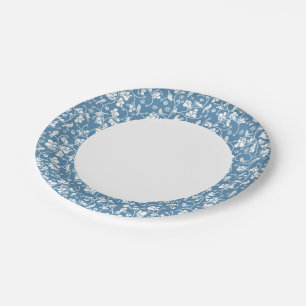 Muster mit Vögeln und Pflanze Pappteller