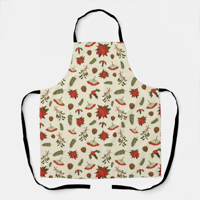 Muster mit Weihnachtsmotiven Schürze (Vorderseite)