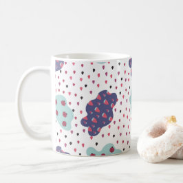 Muster mit Wolken, Ladybugs und Beeren Kaffeetasse