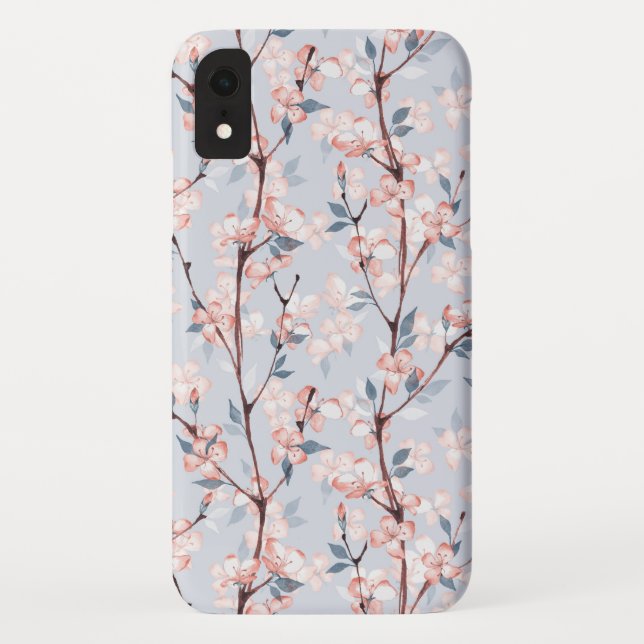 Muster mit zarten Frühlingssakura-Blume Case-Mate iPhone Hülle (Rückseite)