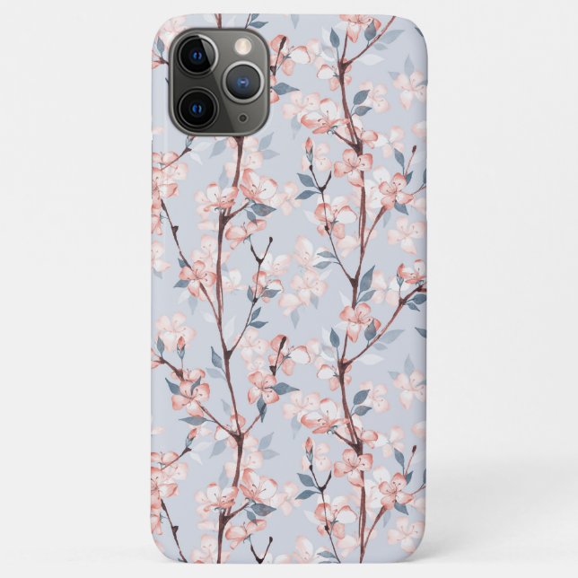 Muster mit zarten Frühlingssakura-Blume Case-Mate iPhone Hülle (Rückseite)