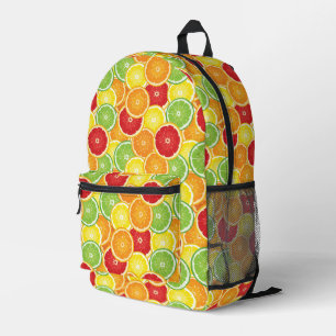 Muster mit Zitrusfrüchten Bedruckter Rucksack