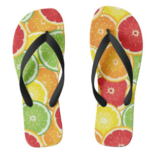 Muster mit Zitrusfrüchten Flip Flops