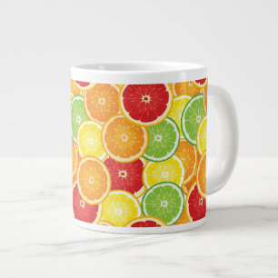Muster mit Zitrusfrüchten Jumbo-Tasse