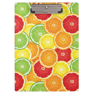 Muster mit Zitrusfrüchten Klemmbrett