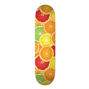 Muster mit Zitrusfrüchten Skateboard