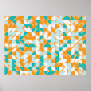 Muster mit zufällig gefärbten Dreiecken Generativ  Poster