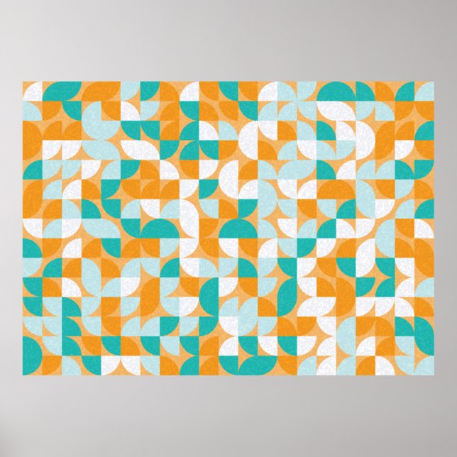 Muster mit zufällig gefärbten Dreiecken Generativ  Poster (Vorne)