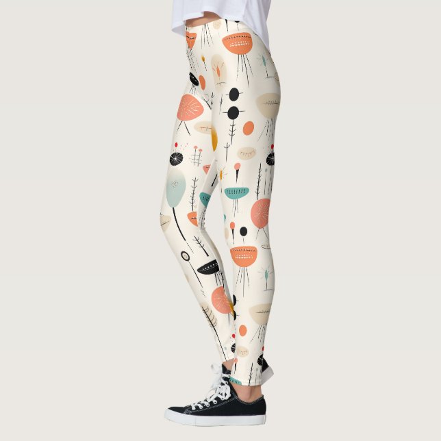 Muster Mitte des Jahrhunderts Leggings (Links)