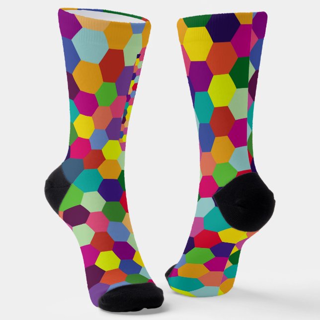 Muster Modern farbenfroh - Modefeder-Hipster Socken (Gewinkelt)