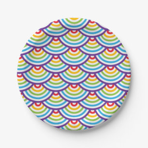 Muster Modern Stilvoll Geometrisch Vintage Pappteller