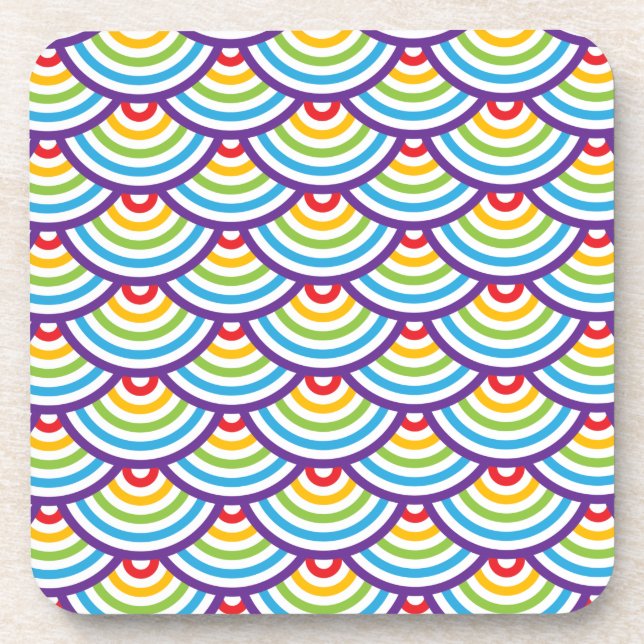 Muster Moderne, stilvolle Geometrie Vintag Getränkeuntersetzer (Vorderseite)