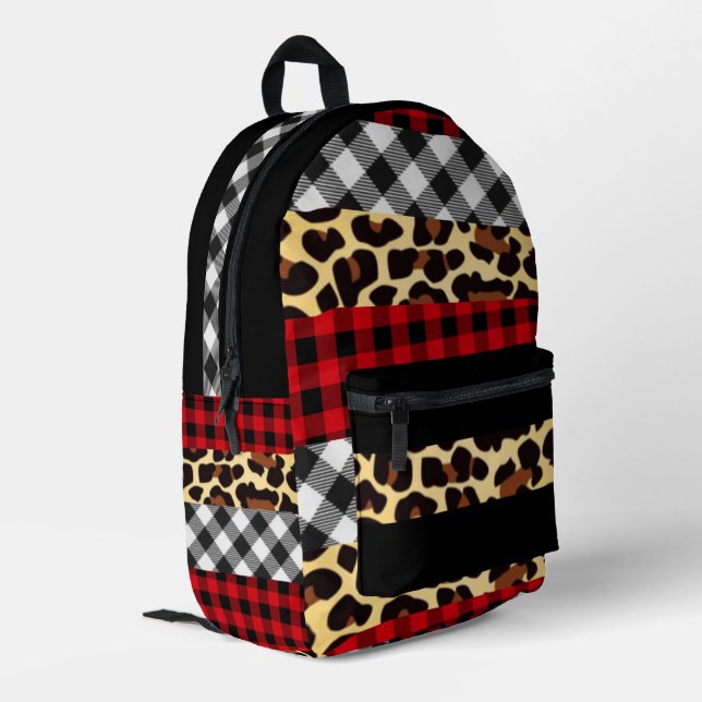Muster, Muster und Drucke Bedruckter Rucksack (Rückseitige Ecke links)