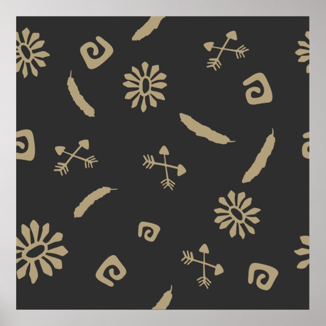 Muster nahtlos amerikanisch poster (Vorne)