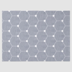 Muster Navy-Blue und White Geometric Seidenpapier