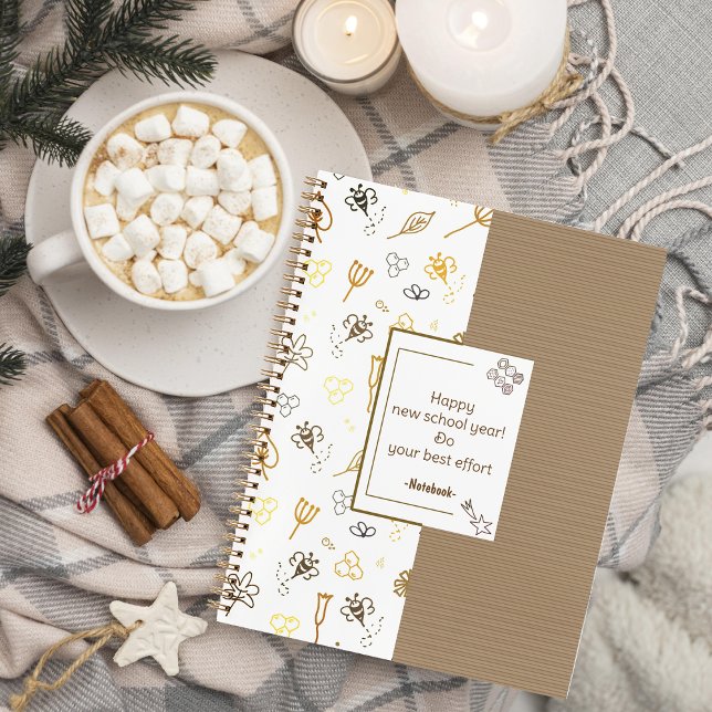 Muster niedliches BienenNotebook Notizbuch (Von Creator hochgeladen)