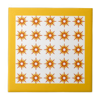 Muster Orange & Gelbe Sternexplosion Mitte des Jah