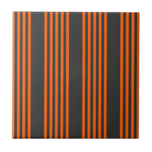 Muster Orange und Kohle, fünf Streifen Fliese