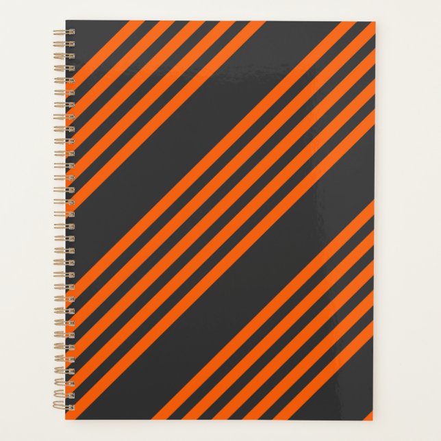 Muster Orange und Kohle, fünf Streifen Planer (Vorderseite)