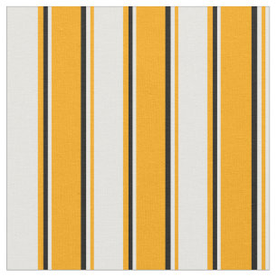Muster Orangefarbener, weißer und schwarzer Linien Stoff