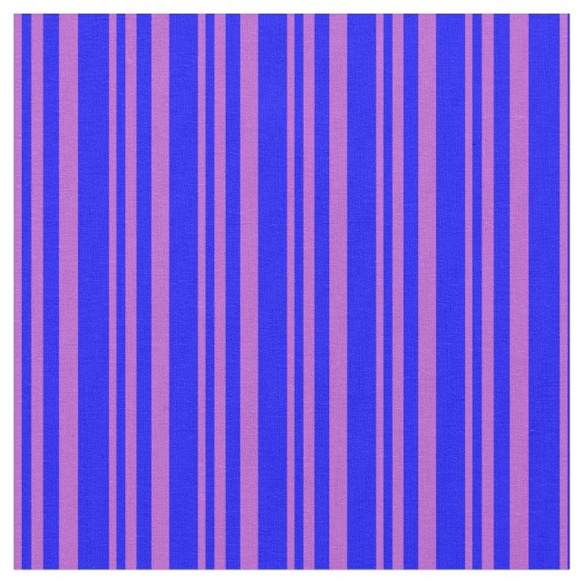 Muster Orchid und Blue Stripes Stoff (Nahaufnahme)