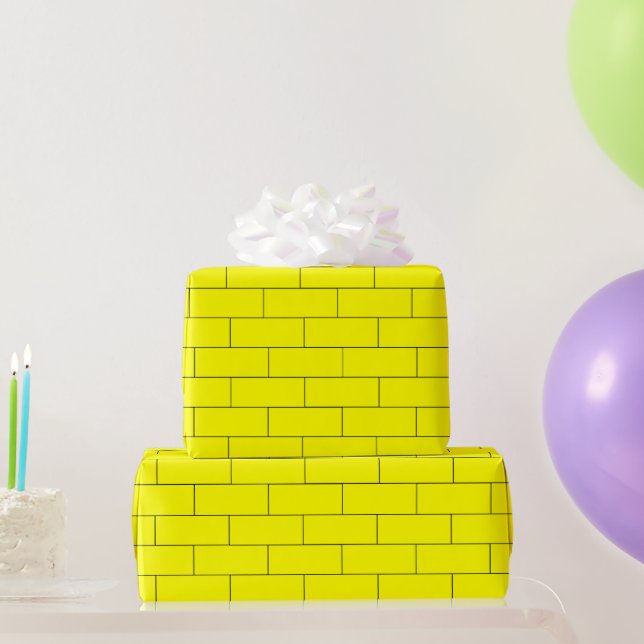 Muster-Papier für gelbe Ziegel Geschenkpapier (Partygeschenke)
