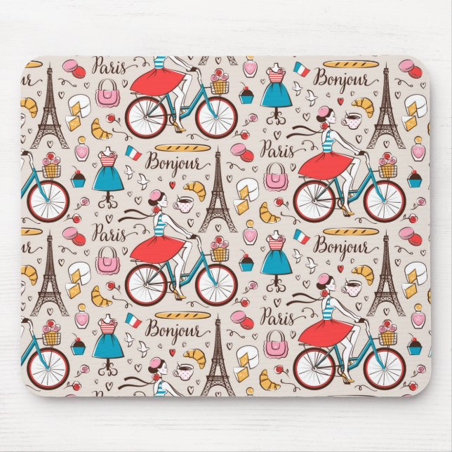 Muster Paris Frankreich Mousepad (Vorne)