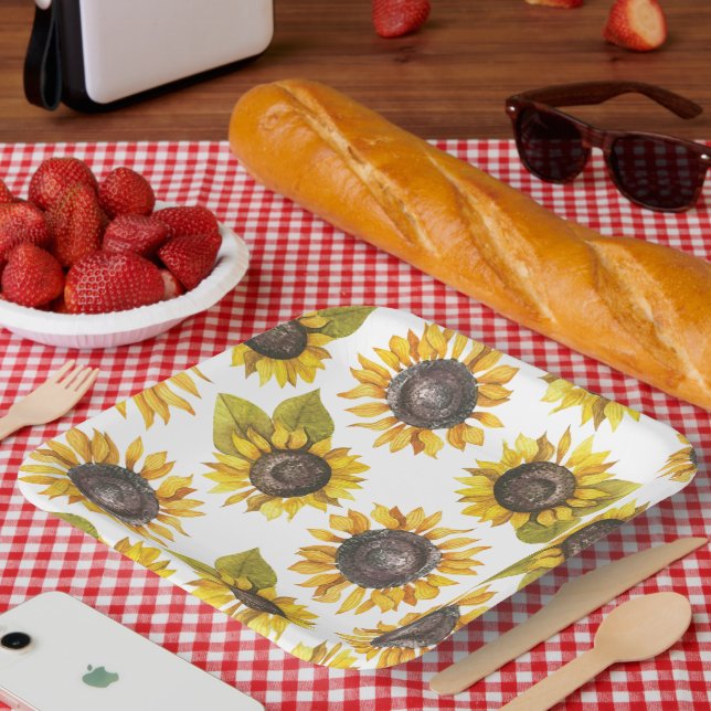 Muster-Party-Teller für Sonnenblumen Pappteller (Picknick)